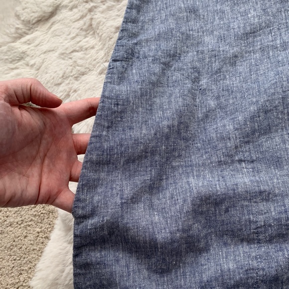 For Cynthia Chambray Sleeveless Shift Dress- Size Medium - Picture 6 of 11